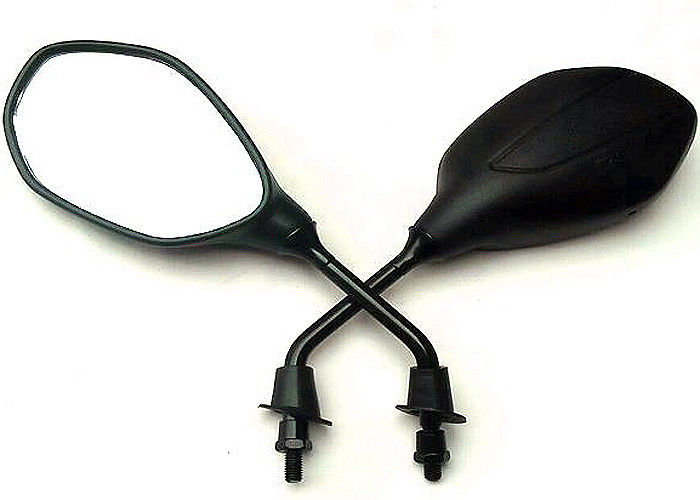 Black Color Motorcycle Rear View Mirrors , Durable Classic Motorcycle Mirrors